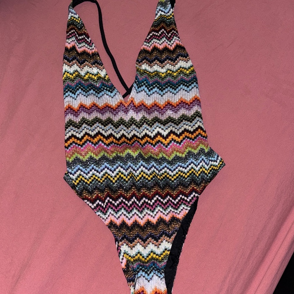 Missoni Multicolor Zigzag One-Piece Swimsuit